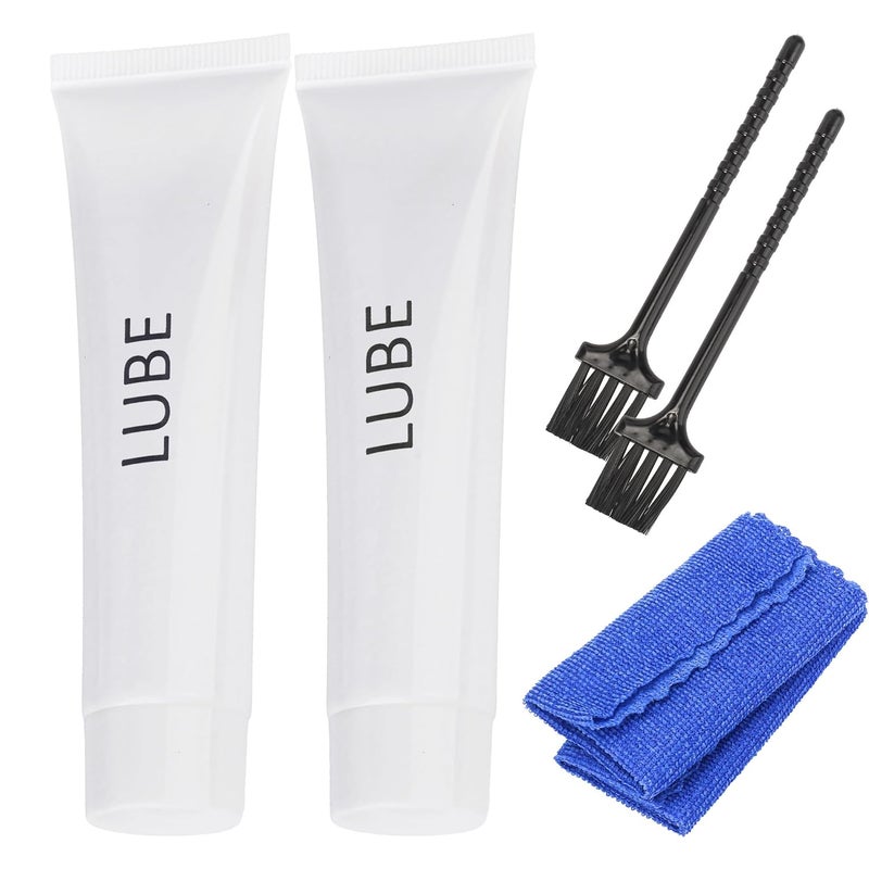 GGTE Fitness Treadmill Tube of Tread Belt Deck Lube for Spirit Sole Fitness Treadmill, Silicone Lubricant Oil Maintenance Lubricant p/n N020001, with Cleaning Cloth and Brush (2 Pack) - Image 1